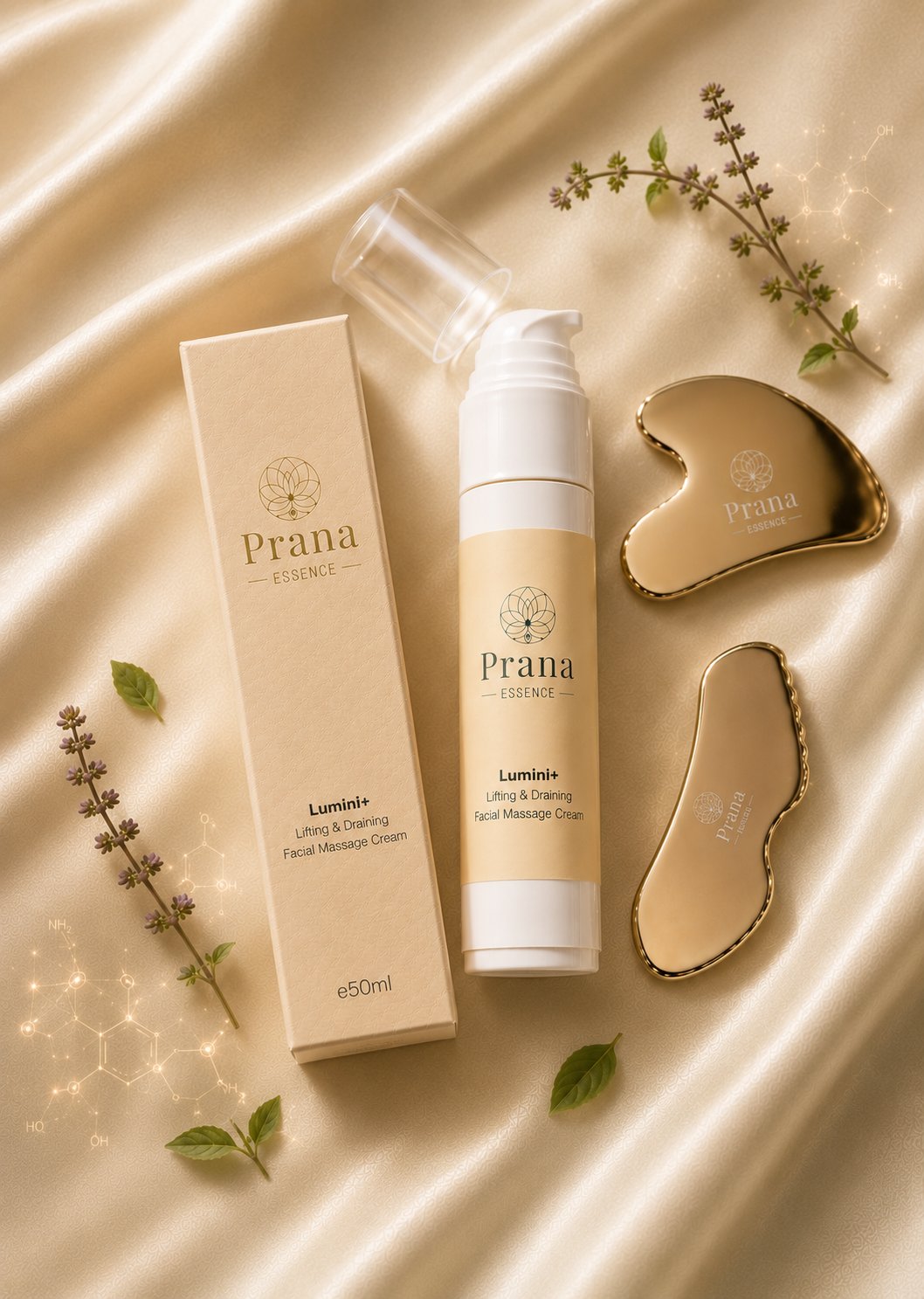 Lumini+ Ritual Set – крем Lumini+ и два гуаша инструмента